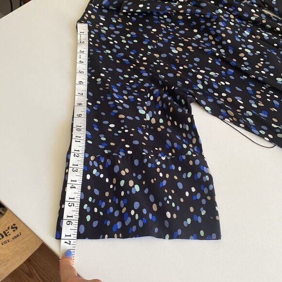 & Other Stories Navy Midi Dress w/ Multicolor Polka Dots and Wrap Waist Size 8 - Picture 14 of 14